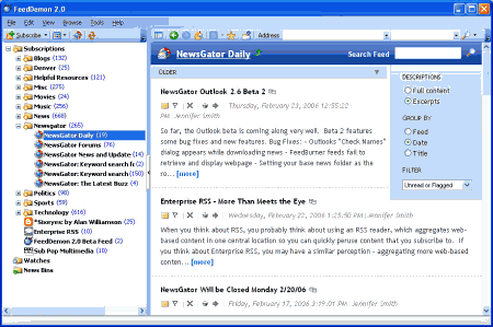 Интернет и сети: FeedDemon v.2.6 Beta 2a