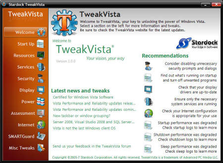 Настройщики: TweakVista v.1.0.1