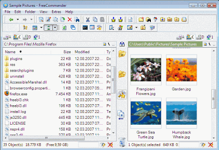 Файловые менеджеры: FreeCommander v.2007.10a