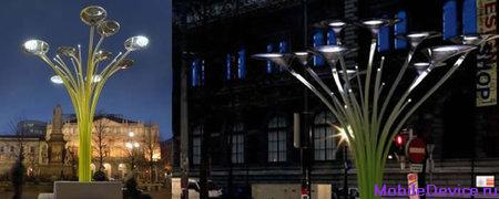 Sharp Artemide, Sharp Solar, solar trees, LED Солнечные батареи