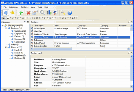 Утилиты: Advanced Phonebook v.1.90