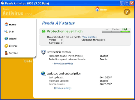 Антивирусы: Panda AntiVirus 2008 v.3.01