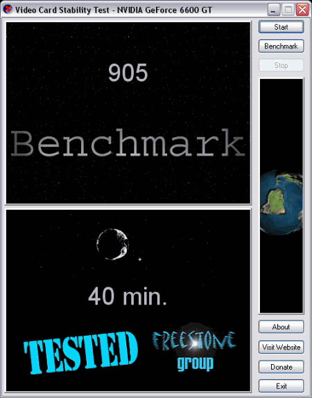 Тестовые приложения: Video Card Stability Test v.1.0.0.3
