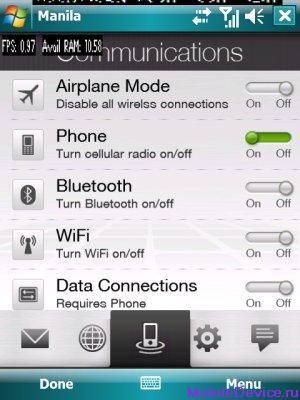 HTC Manilla интерфейс