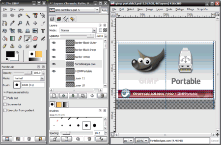 Графика: GIMP Portable v.2.4.4