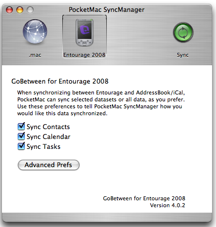 GoBetween поможет синхронизировать данные между iPhone и Entorage 2008