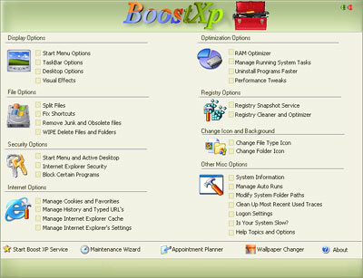 Настройщики: Boost XP v.2.1.0.0