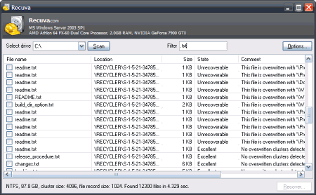 Восстановление данных: Recuva v.1.12.291