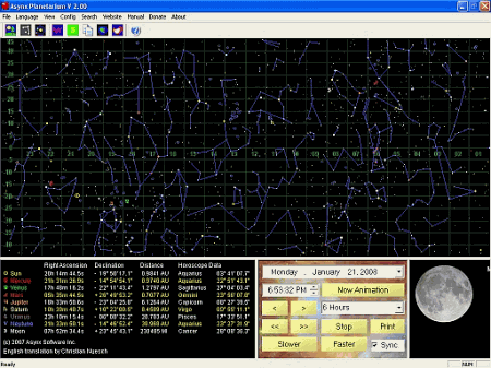 Утилиты: Asynx Planetarium v.2.50