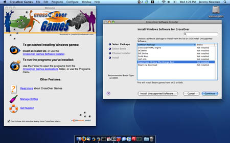 CrossOver Games позволяет запускать игры для Windows в Mac OS X