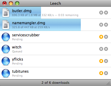 Leech — простой download-менеджер для Mac OS X