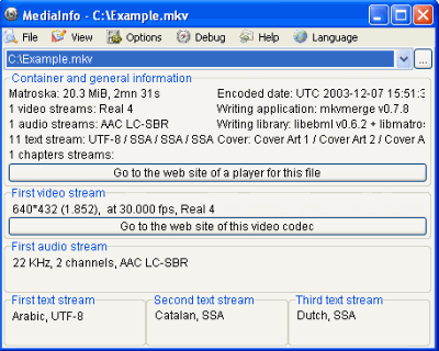 Мультимедиа: MediaInfo v.0.7.7.0