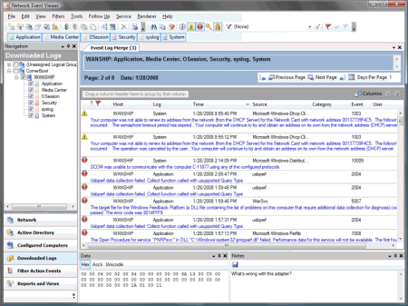 Интернет и сети: Network Event Viewer v.8.0.0.20