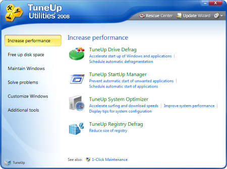 Настройщики: TuneUp Utilities 2008 v.7.0.8005