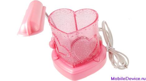 Heart Shape USB Lamp Speaker and Pen Holder