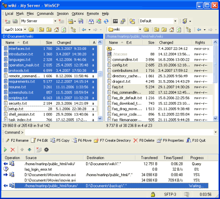 FTP-клиенты: WinSCP v.4.1.5