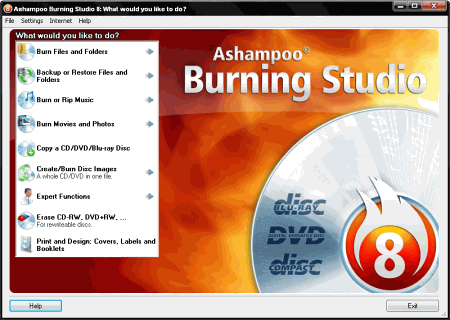 Запись: Ashampoo Burning Studio v.8.03