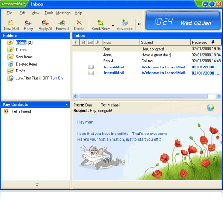 Почтовые клиенты и фильтры: IncrediMail v.5.85 Build 3717