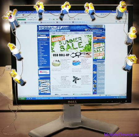 Homer Simpson USB Monitor Lights