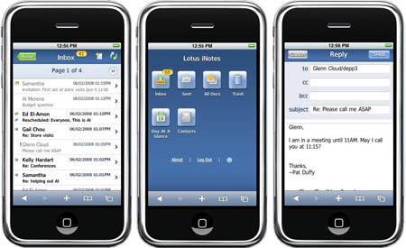 IBM рассказала о Lotus Notes для iPhone