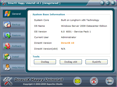 Чистильщики: DirectX Happy Uninstall v.4.2