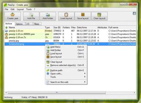 Архиваторы: PeaZip v.2.3a