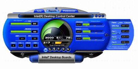 Диагностика: Intel Desktop Control Center v.4.3.0.512 Beta