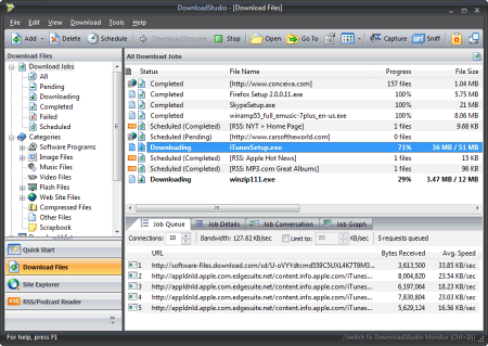 Диспетчеры закачек: DownloadStudio v.5.1.0.0