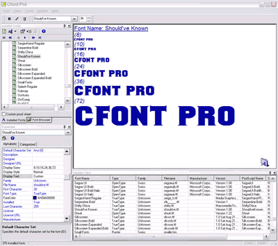 Утилиты: Cfont Pro v.3.5.0.1