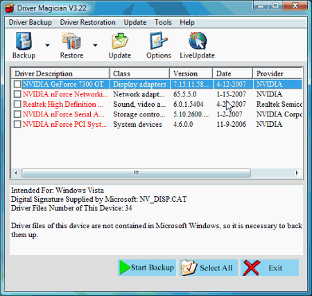 Резервное копирование: Driver Magician v.3.4