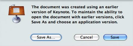 Apple признала несовместимость файлов iWork ’09 с iWork ’08