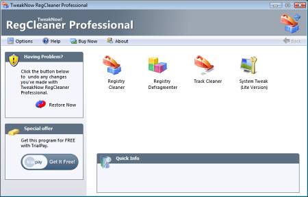 Настройщики: TweakNow RegCleaner v.4.0