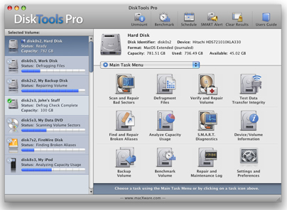 DiskTools Pro для Mac OS X — нновый набор утилит для обслуживания HDD