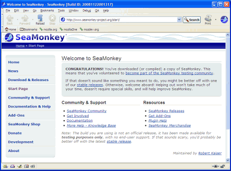 Интернет и сети: SeaMonkey v.1.1.16