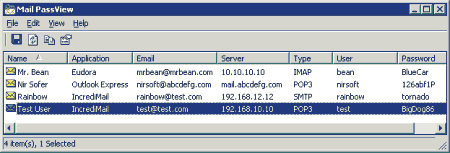 Почтовые клиенты и фильтры: Mail PassView v.1.51