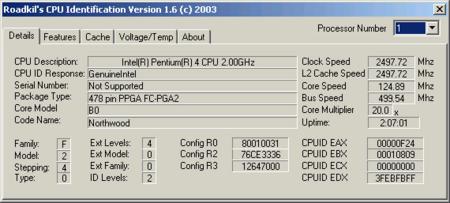 CPU Identification (CPU ID) ver. 1.6