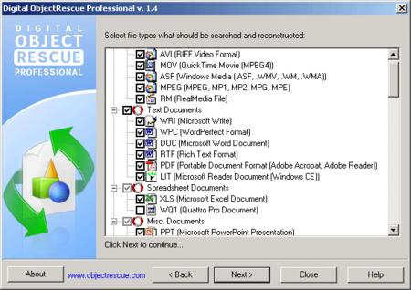 Digital ObjectRescue Professional ver. 1.4